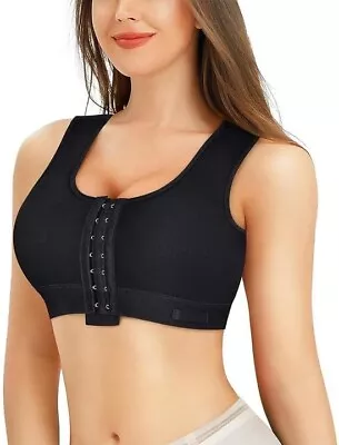 Women Front Closure Post Surgery Compression Everyday Bras For Mastectomy Small • $9.99