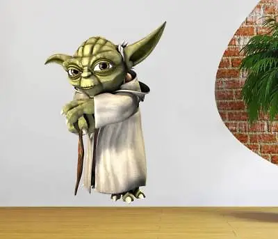 YODA STAR WARS Movie Decal Removable WALL STICKER Home Decor Art Jedi Full Color • $23.24
