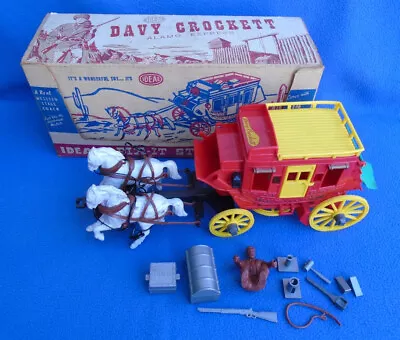 Vintage 1950s Ideal Davy Crockett Alamo Express Fixit Stagecoach W/Box Near Mint • $154