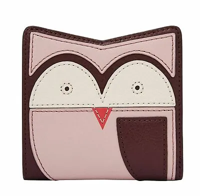 £28 • Buy Fossil Owl Small Leather Purse Wallet RFID Leather Purple Rrp £45