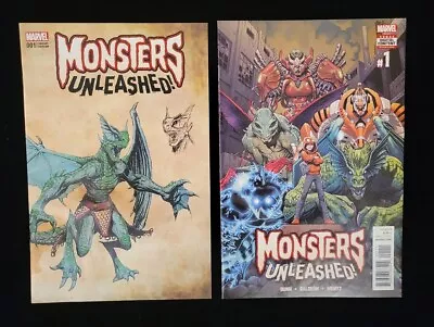 Monsters Unleashed VARIANT COMIC ASSORTMENT [2x COMIC LOT] MARVEL 2017 • $8.99