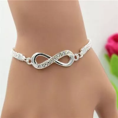 Womens 925 Sterling Silver Braided Ladies Bracelet Solid Bangle Jewellery Charm • £4.95