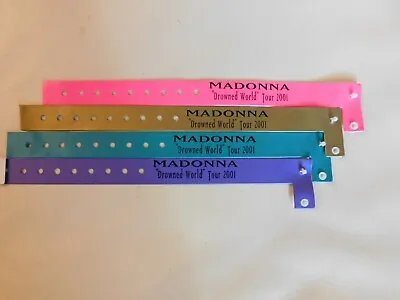 Madonna Drowned World Tour 2001 Wrist Bands Set Of 4   MB • $39.99