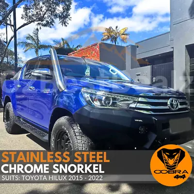 Stainless Steel Snorkel Silver Kit Suits Toyota Hilux 2015 - 2022 Air Intake Kit • $659