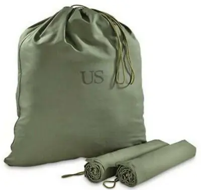 US Military Barracks Cotton Laundry Bag OD Green NSN 8465-00-530-3692 • $11.50