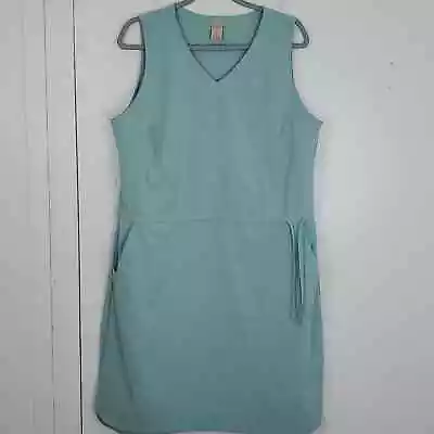 Duluth Trading Breezeshooter Sleeveless Dress Athleisure Tie Waist Womens L • $30