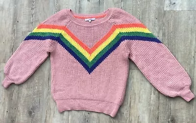 Pink Rainbow Jumper By Next Size Medium • £8