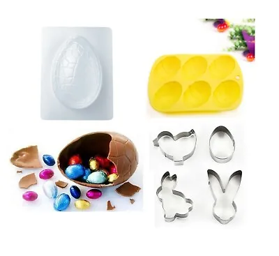 Chocolate Easter Egg Moulds & Cookie Cutters Baking Craft Biscuits Kids Shapes • £3.49