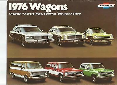 1976 Chevrolet  Station Wagon Sales Brochure W/ Caprice Impala Malibu Vega • $6.99