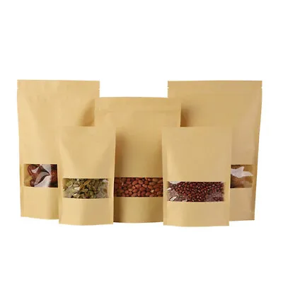 £429.99 • Buy Kraft Paper Bag / Window Stand Up Pouch Zip Lock Resealable Heat Seal Display