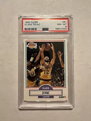 1990-91 Fleer #91 Vlade Divac Psa 8 Nm-mt Lakers • $9.99