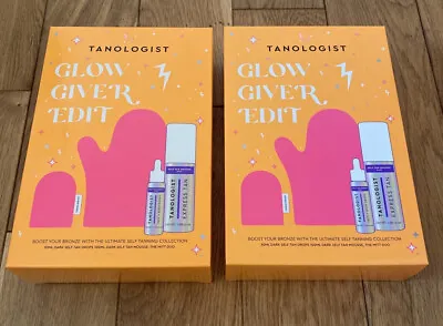 2x Tanologist Glow Giver Edit Set Fake Tan Dark Mitt Duo Mousse Drop NEW • £17.99