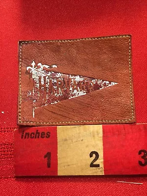 Vtg As-Is HARVARD UNIVERSITY PENNANT 100 Year Old Tobacco Leather Patch 869 • $6.88