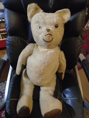 £20 • Buy Antique Straw Filled Growling Teddy Bear 33 Inches High