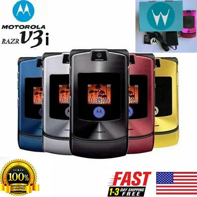 Unlocked Motorola Razr V3i Flip 2G GSM Bluetooth MP3 Quad Band Mobile Cell Phone • $35.99