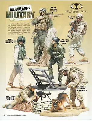 McFarlane Military Army Navy Marine Action Figures - Vintage 2006 Toys Print Ad • £13.27