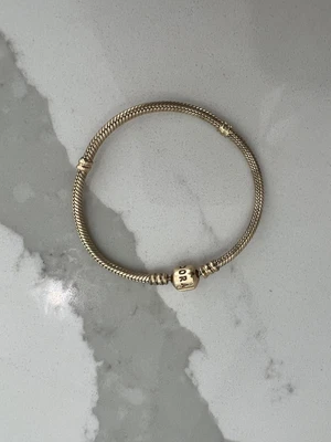 $1500 • Buy Genuine 14ct Yellow Gold Pandora Bracelet - 18cm #550702