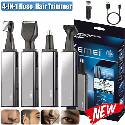 Men Electric Ear Beard Nose Hair Trimmer Eyebrow Mustache Remover Shaver Clipper • $14.49