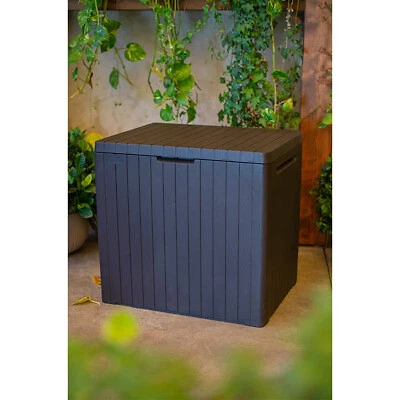 £35.99 • Buy Keter Garden Storage Box City 113L Outdoor Entryway Trunk Chest Bench Box Keter