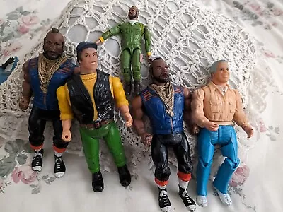 5 X Vintage A-Team Figures 1983 Toy Bundle Mr T BA Etc  • £12.99