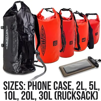 Conwy Kayak Waterproof Dry Bag 2L 5L 10L 20L Rucksack 30L Heavy Duty Storage  • £31.99