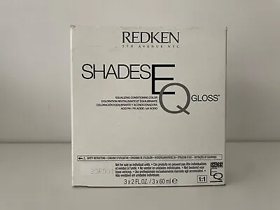 Redken Shades EQ Gloss 3 X 60ml Equalizing Conditioning Color Demi Permanent • £24.99