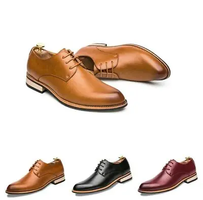 Vintage Mens Pointy Toe Dress Business Wedding Oxfords Leather Work Casual Shoes • $40.31