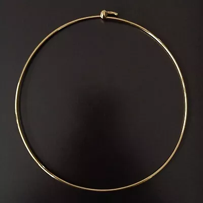 18ct 750 Yellow Gold Choker Solid Wire Necklace Not Scrap • £1265.59