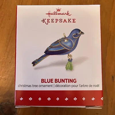 Hallmark Keepsake Blue Bunting Bird Miniature Christmas Ornament 2015 • $30