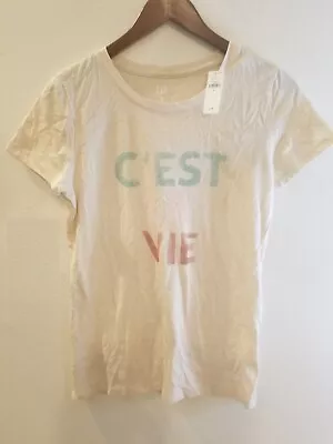 Gap C'EST LA VIE Women's T-Shirt Size Small New With Tags • $12.95