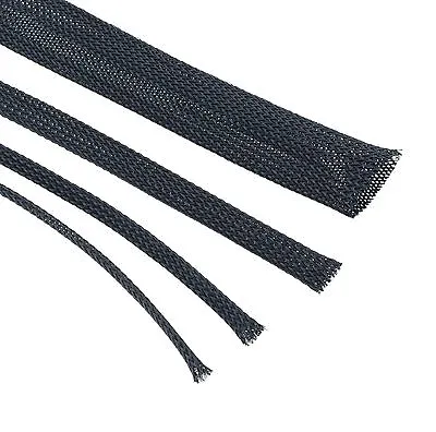 £2.39 • Buy Black Braided Cable Sleeving - Expandable, Wire Harness, Marine, Auto, Sheathing