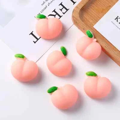 Squishy Mini Antistress Kawai Peach Fidget Anti Stress Toys DIY Phone Case Decor • $10.58