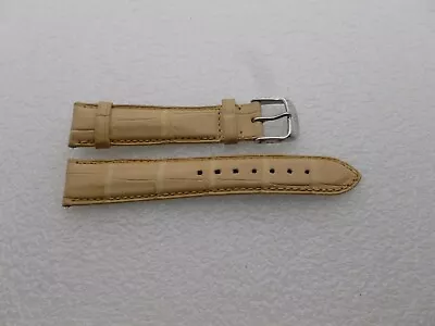 Genuine Michele 18mm Sand Alligator  Watch Band Strap Pre-Owned • $24.77