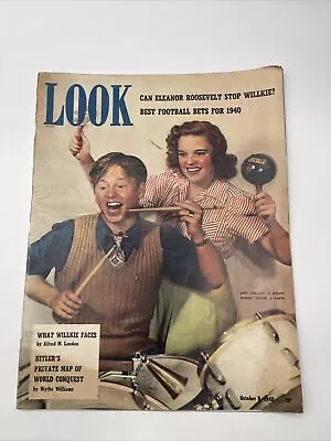 Vintage October 8 1940 Look Magazine - Mickey Rooney/Judy Garland On Cover • $15.60