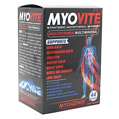 Myogenix Myovite 44 Pak Multi Vitamins Minerals Nutritional Support 22 Servings  • $44.99