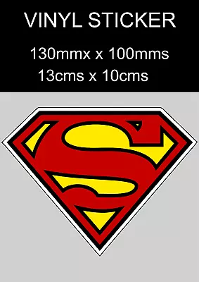 SUPERMAN SUPERHERO  DC Sticker   Bumper Fridge Esky Ute Vinyl Decal  AUSSIE MADE • $4.80