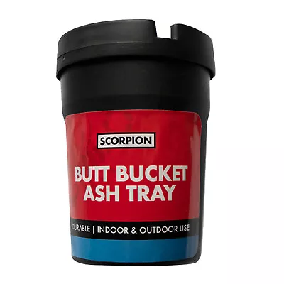 £5.45 • Buy Durable Plastic Butt Bucket Ash Tray Removable Lid & Central Hole