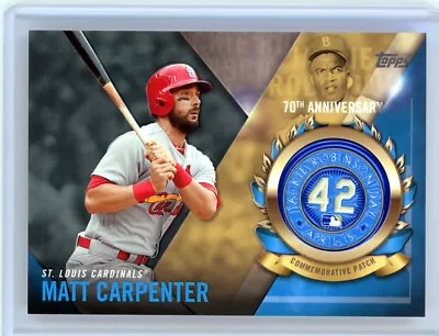 * Matt Carpenter * 2017 Topps 70th Jackie Robinson Commemortive Patch • $0.99