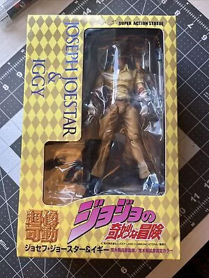 Used Super Action Statue JoJo's Bizarre Adventure Joseph Joestar & Iggy Figure • $77