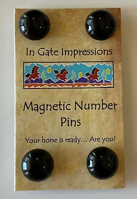 Basic Black Magnetic Number Pins Horse Show Number Magnet Holders • $24.95