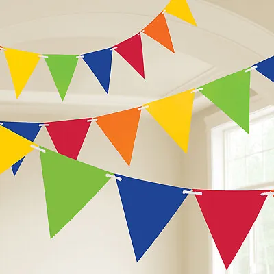 15ft Triangle Flag Bunting Banner Party Wall Decor Birthday Easter Gender Reveal • £2.24