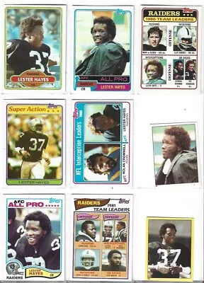 Lester Hayes Oakland Raiders Texas A&M 17 Card 1980 RC-1987 Lot-all Different • $6