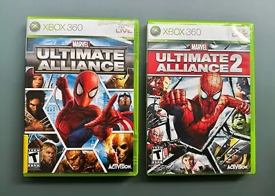 Marvel: Ultimate Alliance 1 And 2 (Microsoft Xbox 360) Bundle CIB Complete Works • $34.99