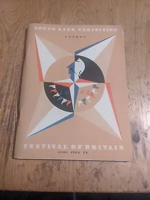1951 Festival Of Britain South Bank Exhibition Guide 100+ Pages Period Adverts  • £14