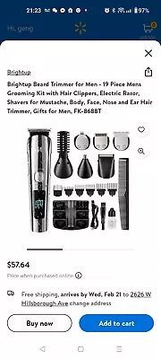 Beard Trimmer For Men - 18 Piece Mens Grooming Kit With Hair Clippers Electric • $25