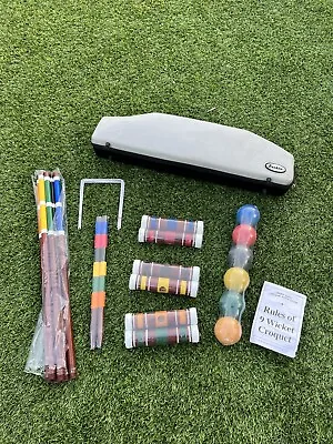 Croquet Set Newport Franklin Lawn Game Collection Vintage 6 Player & Carry Bag • $60