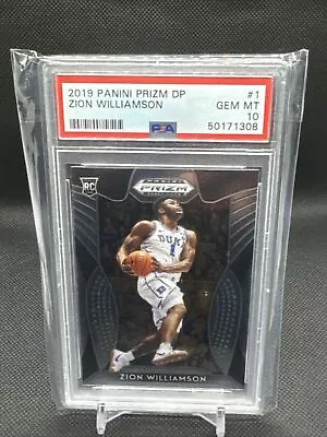 2019-20 Panini Prizm Draft Picks #1 Zion Williamson RC Duke Pelicans PSA 10 • $35