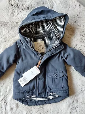 F&F Baby Boys Winter Coat Jacket Age 6-9 Months Smart Bnwt • £12.99