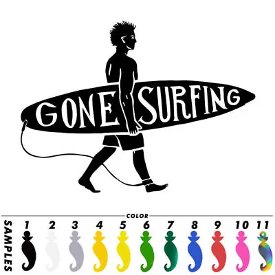 £3.71 • Buy 2pcs Surfboard Gone Surfing Vinyl Decal Pattern Bedroom Sticker Home Decor  DIY