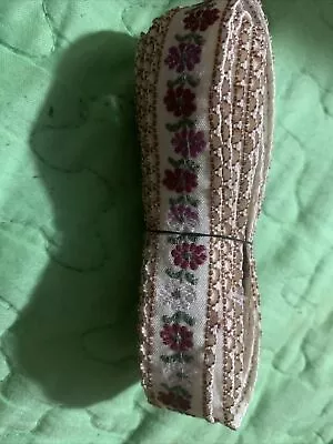 Vintage Flower Jacquard Ribbon 3 Yards • $10